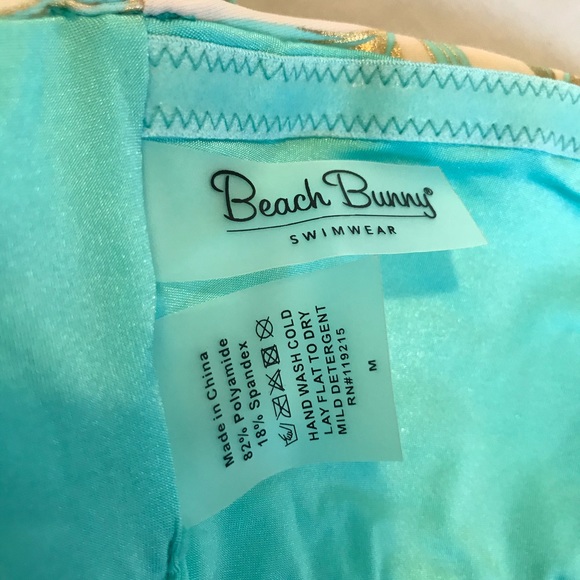 NWOT Beach Bunny Aqua Palm bikini top - Picture 5 of 6